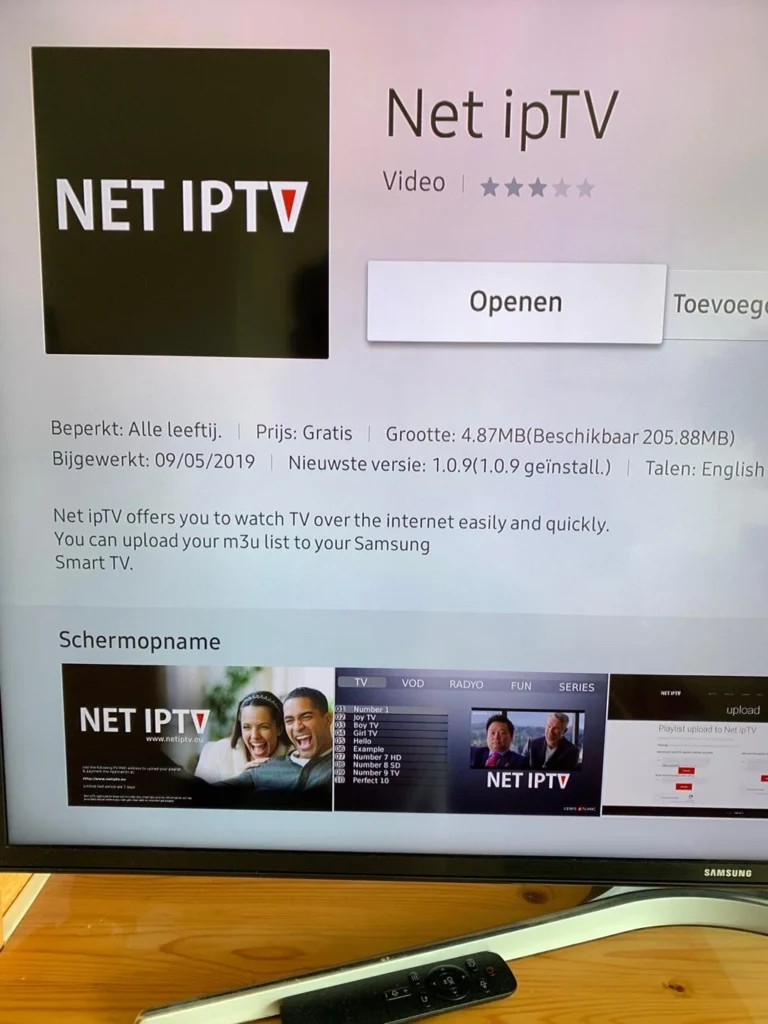 Net IPTV opstartscherm met MAC-adres zichtbaar