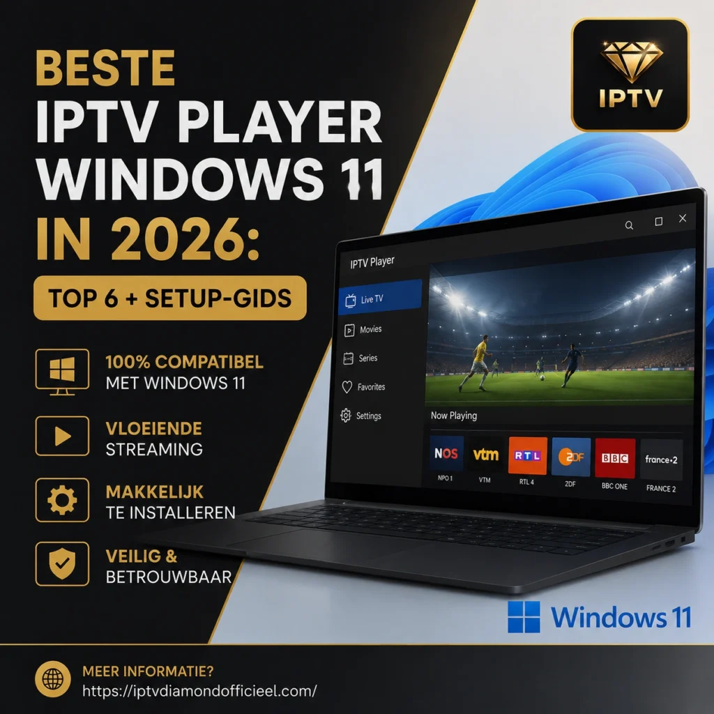 Beste IPTV Player Windows 11 in 2026: Top 6 + Setup-Gids