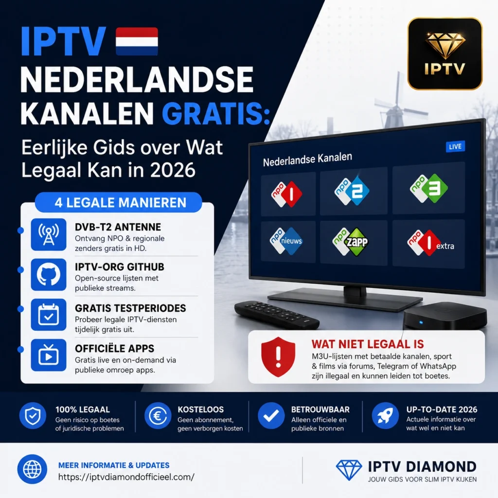 IPTV Nederlandse Kanalen Gratis in 2026: Wat Mag Echt?